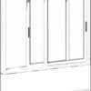 Ventana corrediza linea modena abierta